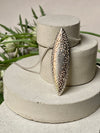 Large Organic Textured Oblong Pendant
