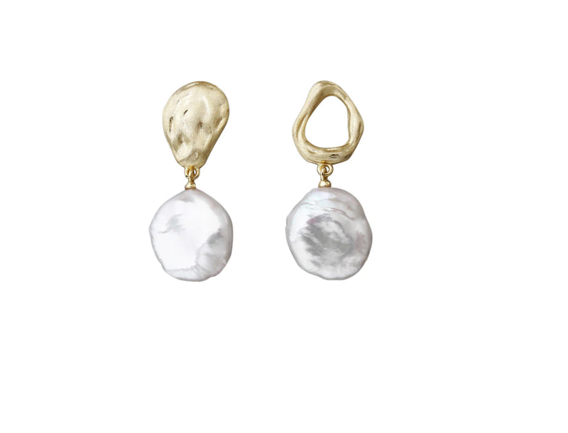 Asymmetric Pearl Drop Earrings