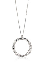 Entwined Large, long drop round Pendant