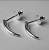 Small Silver Spike Earrings