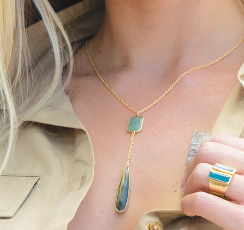 Mesmerise Aventurine And Labradorite Necklace
