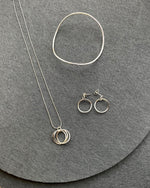 Curve Silver Drop Earrings