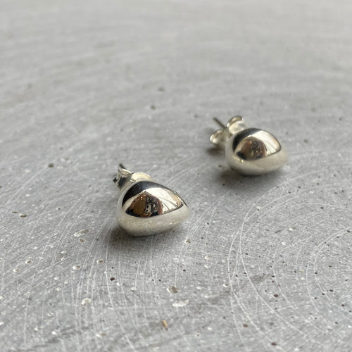 Polished Pebble Stud Earrings