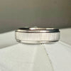 Flat Titanium Ring Brushed Centre