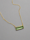 Green Amethyst Rectangle Pendant