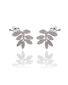 Silver Leaf Stud Earrings