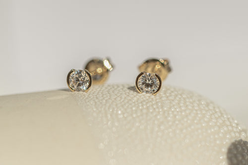 Open DOT Diamond Earrings