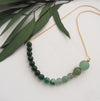 Seagrass-Jade And Aventurine Necklace