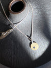 Single Drop Pebble Pendant With Sapphire