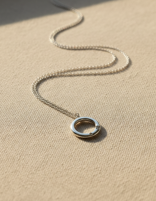 Circle Of Life Sapphire Pendant Silver