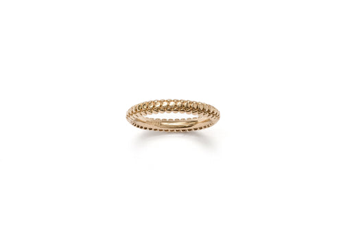 Dotty Textured Chunky Gold Band