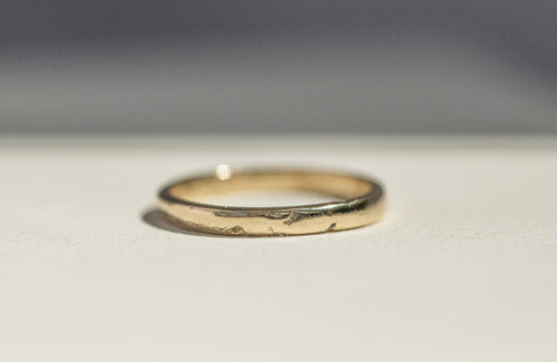 Organic Sandcast One of a Kind 9ct gold band