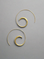 Gold Swirl Hoop Earrings