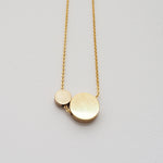 Big Brass Circle And Small Circle Necklace
