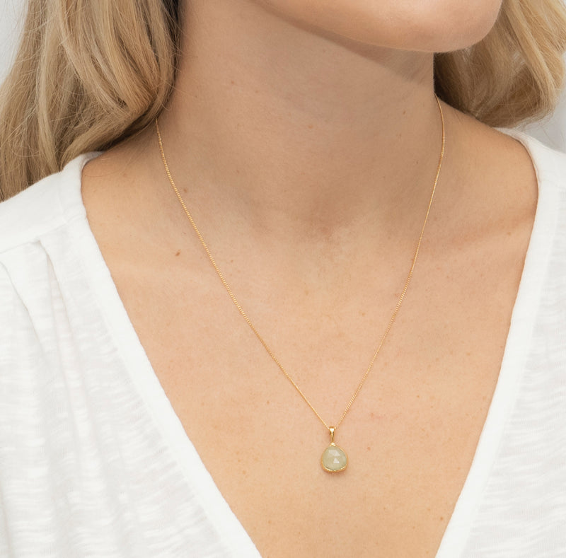 Lemongrass Gemstone Necklace