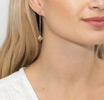 MELROSE PLACE GREEN AVENTURINE THREADER EARRINGS
