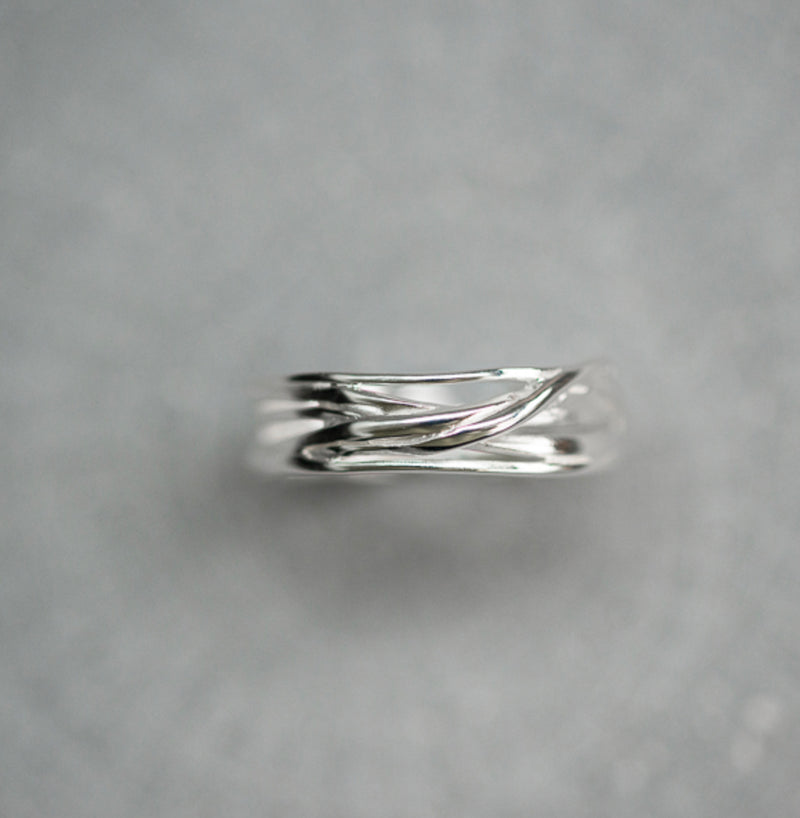 Entwined Small Adjustable Ring