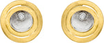 Silver And Gold Diamond Earrings