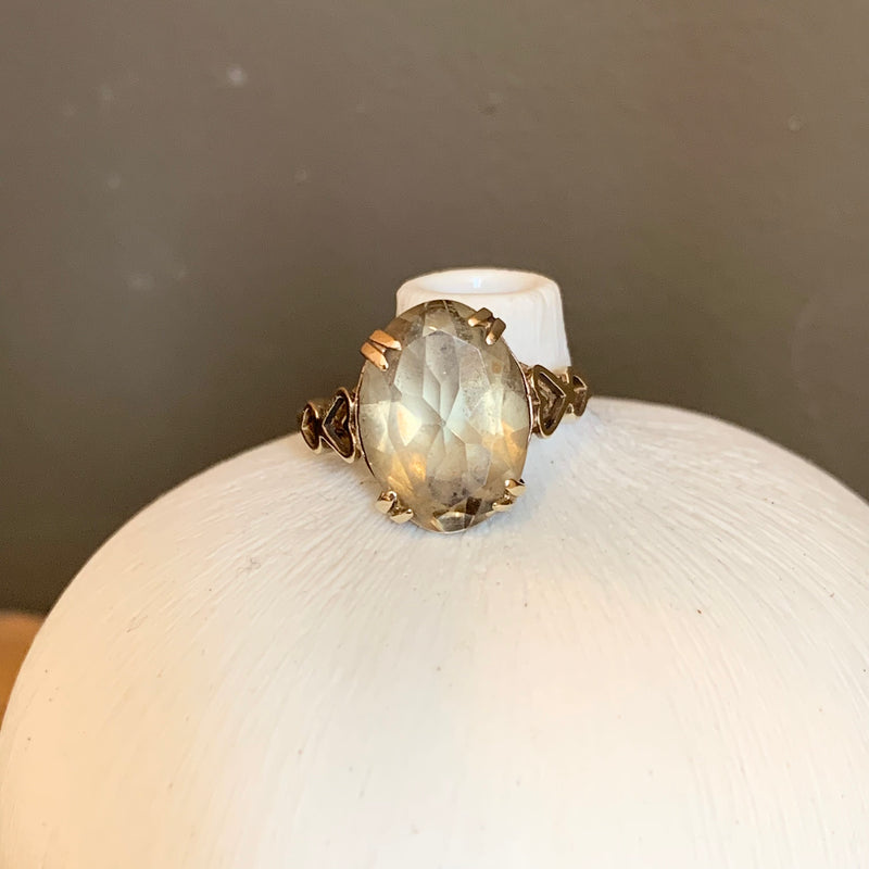 Gold Quartz Dress Ring