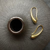 Gold organic smooth drop earrings
