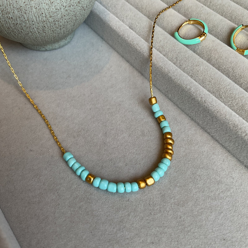 Turquoise and Gold Necklace