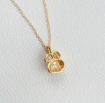 WHITE TOPAZ AND GOLD VERMEIL PENDANT NECKLACE