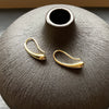 Gold organic smooth drop earrings