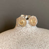 Two colour circle studs