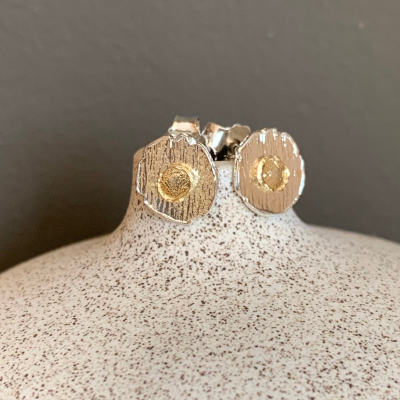 Two colour circle studs
