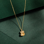 WHITE TOPAZ AND GOLD VERMEIL PENDANT NECKLACE