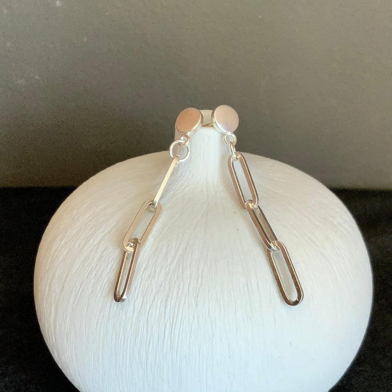Paperclip Chain Drop Earrings