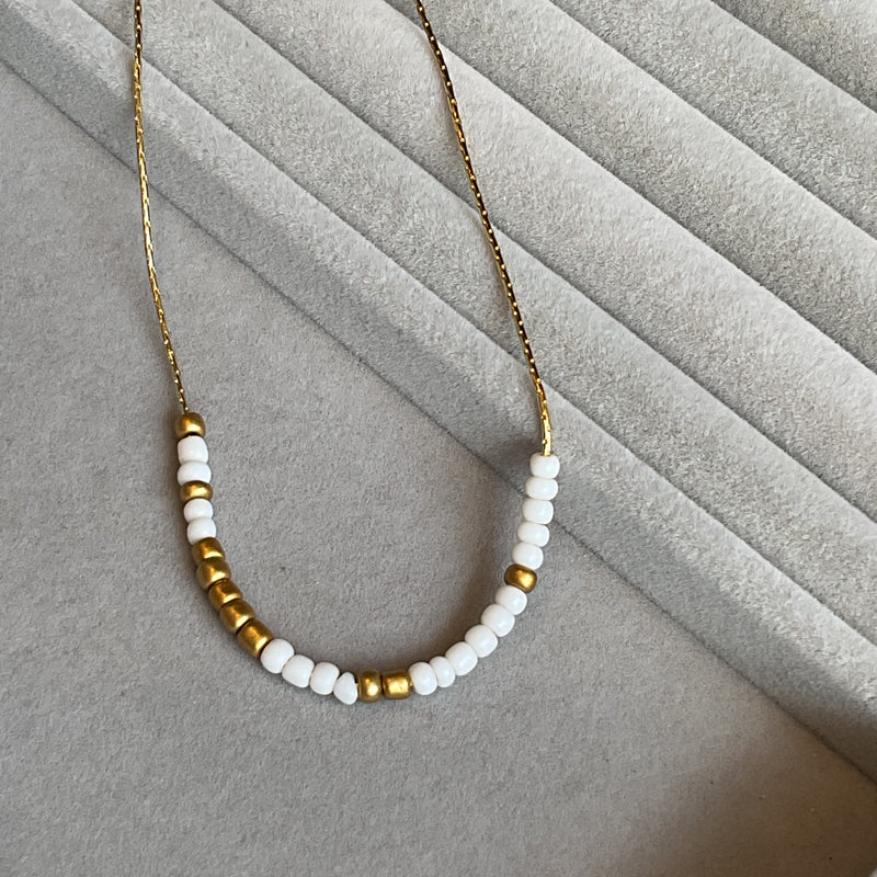 White and Gold Necklace