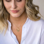 LARGE TURQUOISE AND GOLD VERMEIL ETERNITY NECKLACE