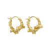 Gold organic Huggies style earrings