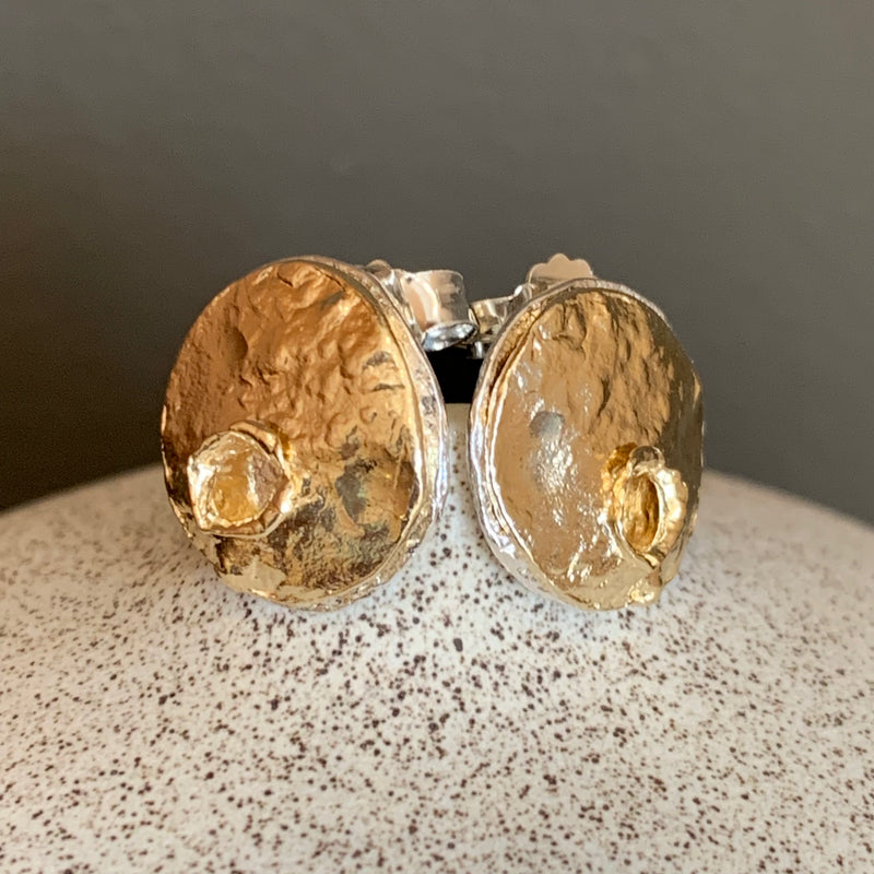 Gold plated organic studs