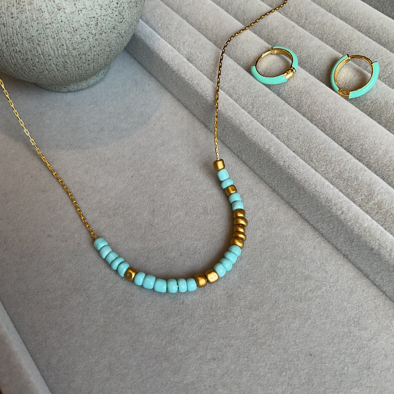 Turquoise and Gold Necklace