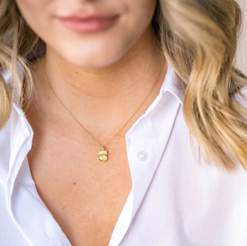 WHITE TOPAZ AND GOLD VERMEIL PENDANT NECKLACE