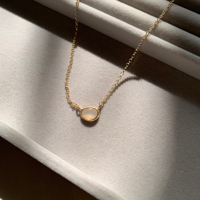 Gold Moonstone  Necklace