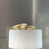 Dotty Textured  Solid Gold Diamond Ring