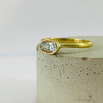 Gold Aquamarine Ring