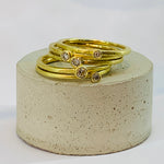 Diamond Gold Stacker Ring