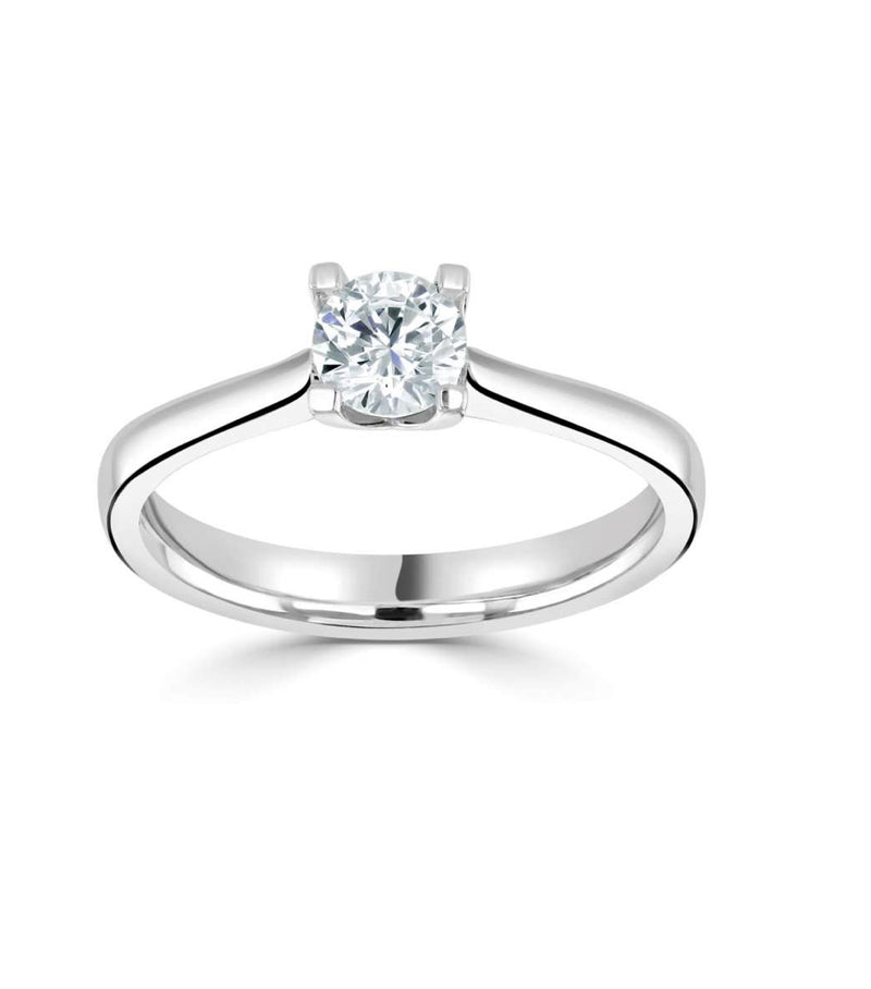 A Contemporary Claw Set Diamond Ring