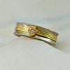 White Gold and Yellow Gold Spinner Style Diamond Ring