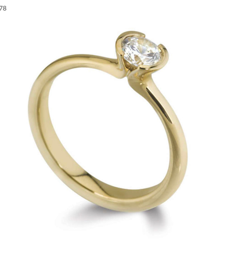 Bespoke Gold Ring Design - Princess Cut Stone