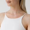 Gazelle Collection Silver Wave Bar Statement Pendant