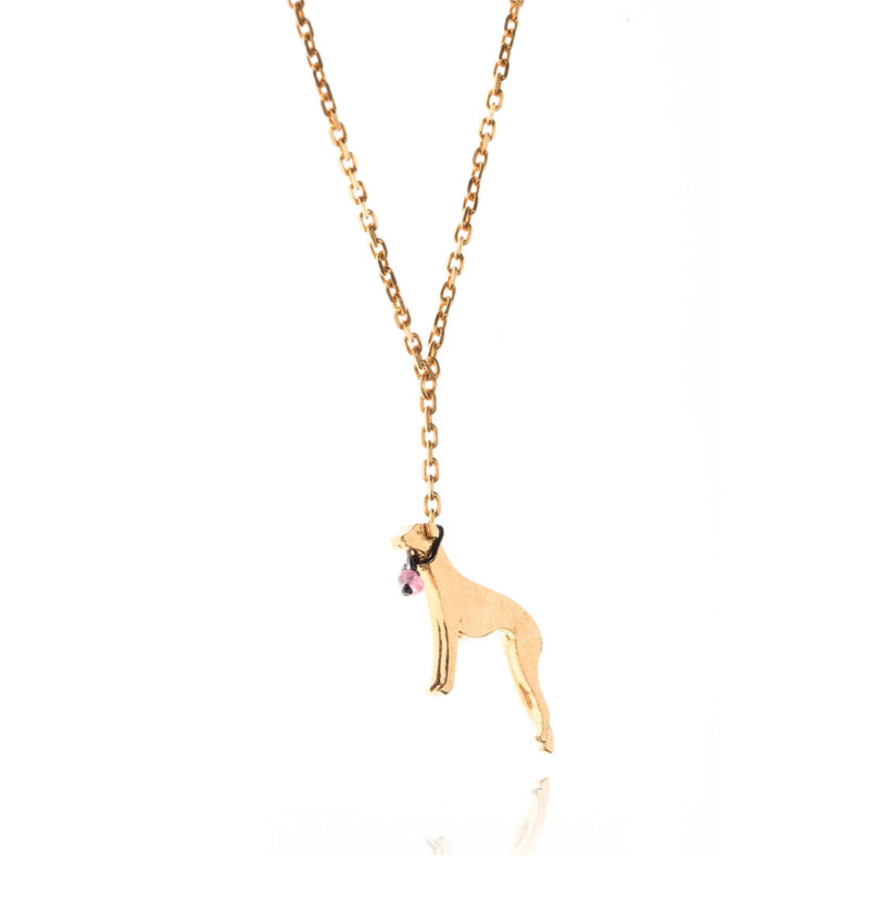 Gold Whippet Pendant