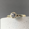 SOLD Dotty Solid Gold Grey  Diamond Ring