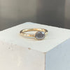 SOLD Dotty Solid Gold Grey Oval  Diamond Ring