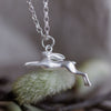 Leaping Hare Silver Pendant Necklace - Guess How Much I Love You Collection