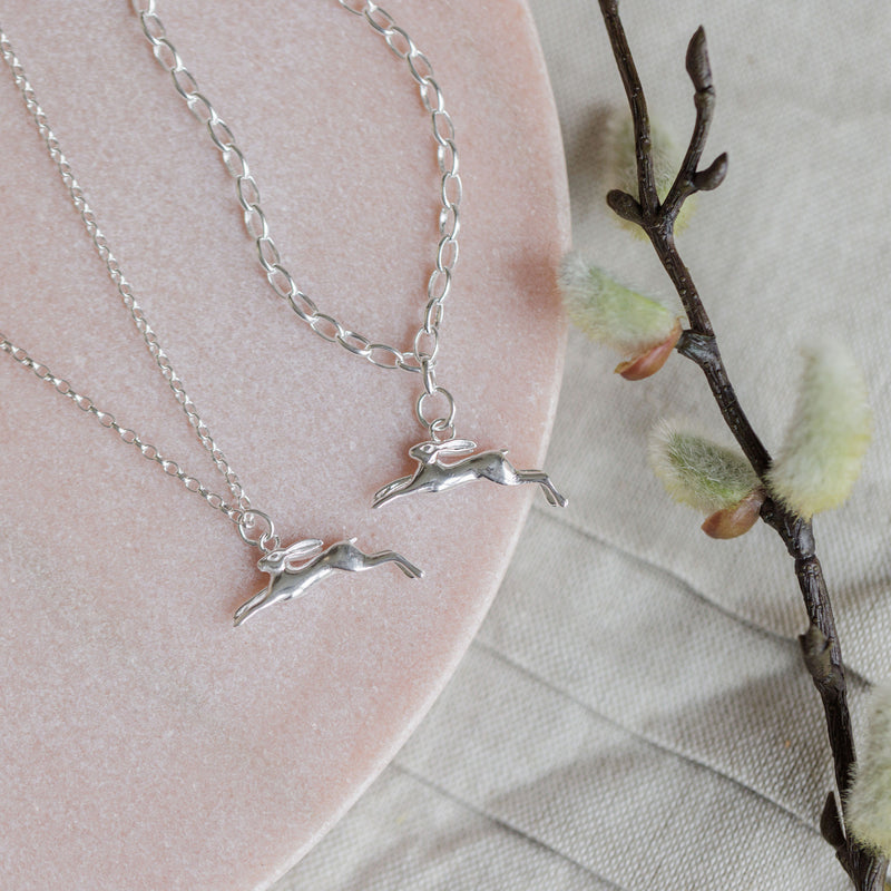 Leaping Hare Silver Chain Bracelet - Guess How Much I Love You Collection